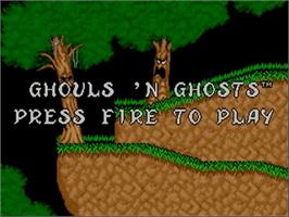 Title screen of Ghouls'n Ghosts on the Commodore Amiga.