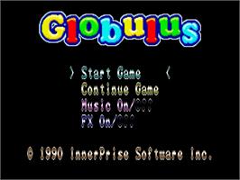 Title screen of Globulus on the Commodore Amiga.
