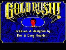 Title screen of Gold Rush! on the Commodore Amiga.