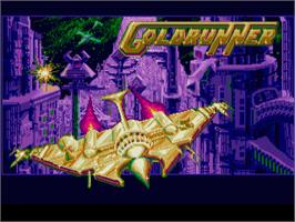 Title screen of Goldrunner on the Commodore Amiga.