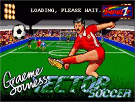 Title screen of Graeme Souness Vector Soccer on the Commodore Amiga.