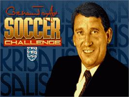 Title screen of Graham Taylor's Soccer Challenge on the Commodore Amiga.