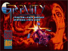Title screen of Gravity on the Commodore Amiga.