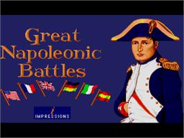 Title screen of Great Napoleonic Battles on the Commodore Amiga.