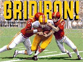 Title screen of Gridiron! on the Commodore Amiga.