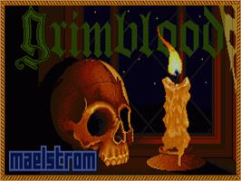 Title screen of Grimblood on the Commodore Amiga.