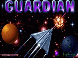 Title screen of Guardian on the Commodore Amiga.