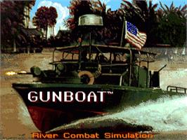 Title screen of Gunboat - River Combat Simulation on the Commodore Amiga.