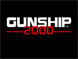 Title screen of Gunship 2000 on the Commodore Amiga.