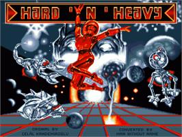 Title screen of Hard 'n' Heavy on the Commodore Amiga.