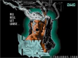 Title screen of Hawkeye on the Commodore Amiga.