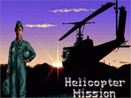 Title screen of Helicopter Mission on the Commodore Amiga.
