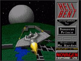 Title screen of Hell Bent on the Commodore Amiga.