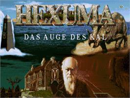Title screen of Hexuma: Das Auge des Kal on the Commodore Amiga.