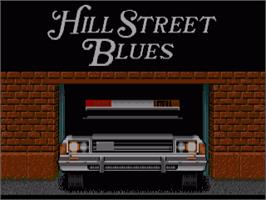 Title screen of Hill Street Blues on the Commodore Amiga.