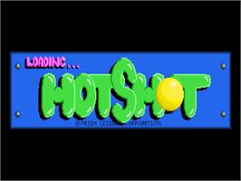 Title screen of Hot Shot on the Commodore Amiga.