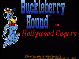 Title screen of Huckleberry Hound in Hollywood Capers on the Commodore Amiga.