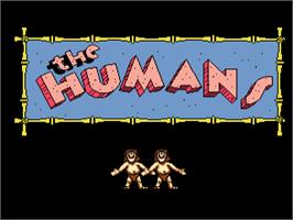Title screen of Humans, The on the Commodore Amiga.