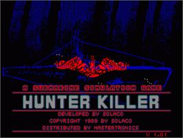 Title screen of Hunter Killer on the Commodore Amiga.