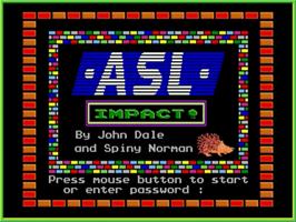 Title screen of Impact 95 on the Commodore Amiga.