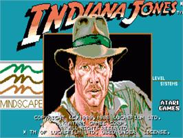 Title screen of Indiana Jones And The Temple Of Doom on the Commodore Amiga.
