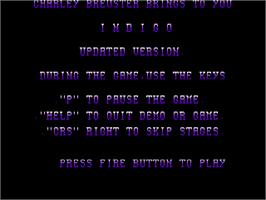 Title screen of Indigo on the Commodore Amiga.