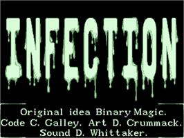 Title screen of Infection on the Commodore Amiga.
