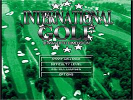 Title screen of International Golf on the Commodore Amiga.