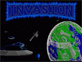 Title screen of Invasion on the Commodore Amiga.
