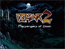 Title screen of Ishar 2: Messengers of Doom on the Commodore Amiga.