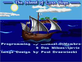 Title screen of Island Of Lost Hope, The on the Commodore Amiga.