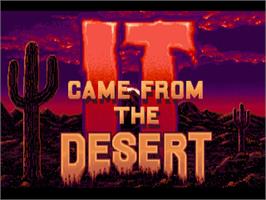 Title screen of It Came From The Desert on the Commodore Amiga.