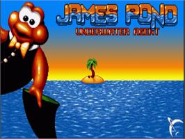 Title screen of James Pond - Underwater Agent on the Commodore Amiga.