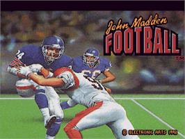 Title screen of John Madden Football on the Commodore Amiga.