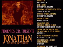 Title screen of Jonathan on the Commodore Amiga.