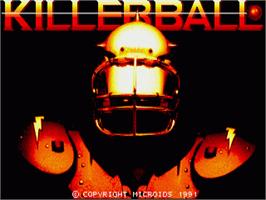 Title screen of Killerball on the Commodore Amiga.