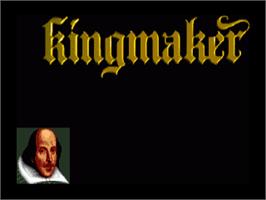Title screen of Kingmaker - The Quest for The Crown on the Commodore Amiga.