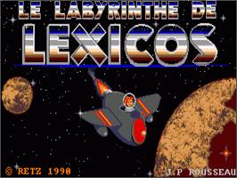 Title screen of Labyrinthe De Lexicos, Le on the Commodore Amiga.