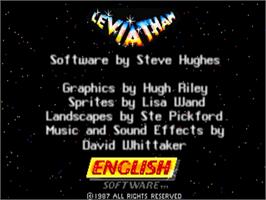 Title screen of Leviathan on the Commodore Amiga.