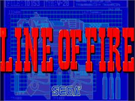 Title screen of Line Of Fire on the Commodore Amiga.