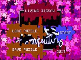 Title screen of Living Jigsaw on the Commodore Amiga.