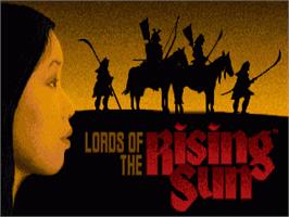 Title screen of Lords of the Rising Sun on the Commodore Amiga.
