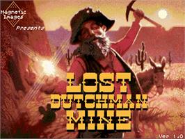Title screen of Lost Dutchman Mine on the Commodore Amiga.