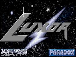 Title screen of Luxor on the Commodore Amiga.