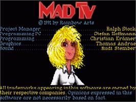 Title screen of Mad TV on the Commodore Amiga.