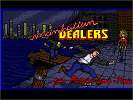 Title screen of Manhattan Dealers on the Commodore Amiga.