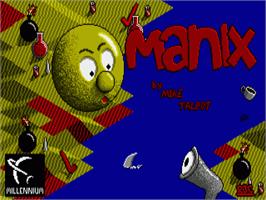 Title screen of Manix on the Commodore Amiga.
