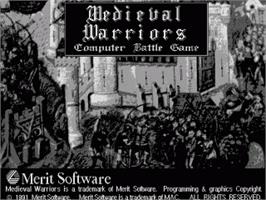 Title screen of Medieval Warriors on the Commodore Amiga.