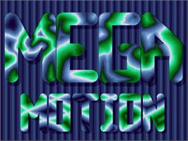Title screen of Mega Motion on the Commodore Amiga.