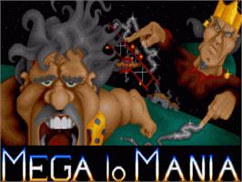 Title screen of Mega lo Mania on the Commodore Amiga.